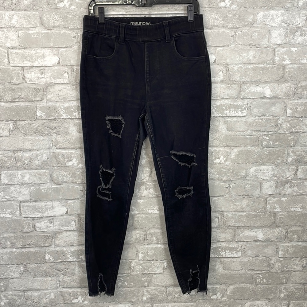 Maurices Super High Rise Distressed Jeans